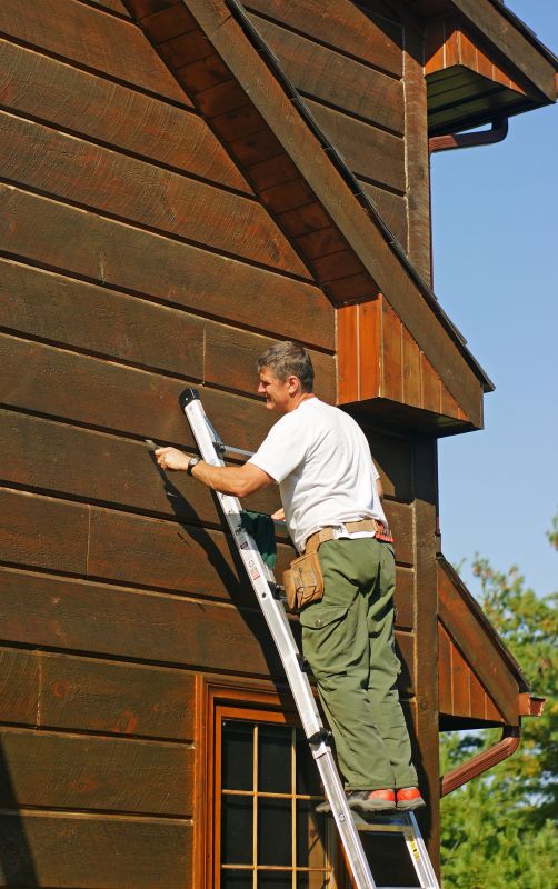 Log Cabin Staining